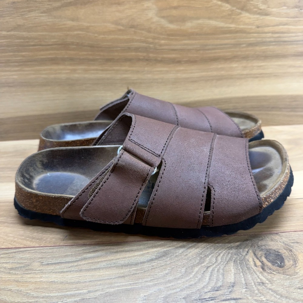 Betula By Birkenstock Sandals Womens 7 N EU 38 Brown Leather Slides